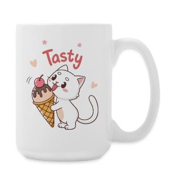 Chat gourmand Tasty Glace - Large Mug 440 ml - white - Right
