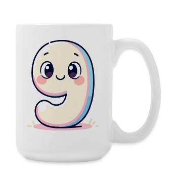 Numéro 9 Pastel souriant - Grande tasse 440 ml - blanc - Droite