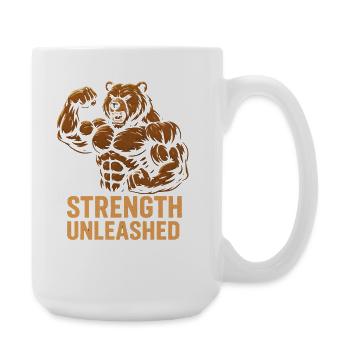 Strength Unleashed Bear - Large Mug 440 ml - white - Right