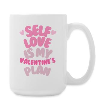 Self-Love for Valentine's Day - Large Mug 440 ml - white - Right