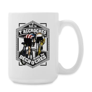 Accroches Décroches Cyclisme - Grande tasse 440 ml - blanc - Droite