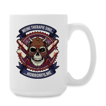 My Therapy: Horror Movies - Large Mug 440 ml - white - Right