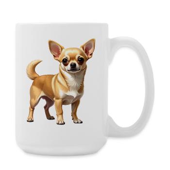 Fawn Chihuahua - Large Mug 440 ml - white - Right