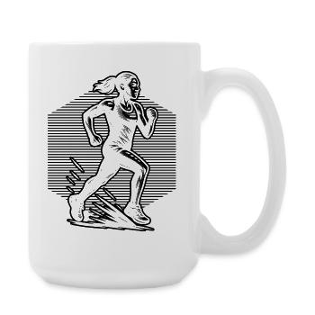 Running perfect for any race - Large Mug 440 ml - white - Right