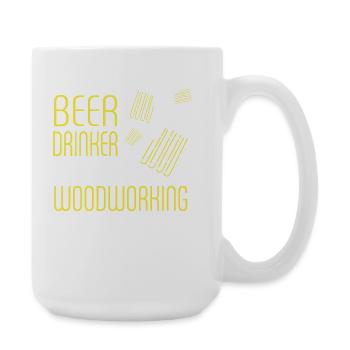 Buveur de bière avec un problème de menuiserie - Grande tasse 440 ml - blanc - Droite
