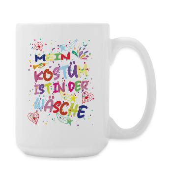 Mon costume est dans la blanchisserie Carnaval Carnaval - Grande tasse 440 ml - blanc - Droite