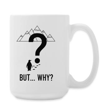 BUT WHY? Penguin - Large Mug 440 ml - white - Right