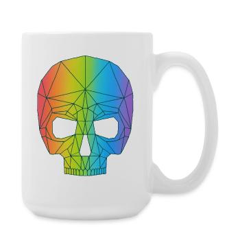 Schädel in Farbe - Große Tasse 440 ml - Weiß - Rechts