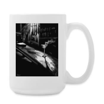 Midnight Martini auf Chrome - Große Tasse 440 ml - Weiß - Rechts