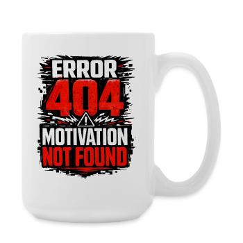 404 Motivation Not Found Graphic - Large Mug 440 ml - white - Right