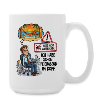 Rêve de plage après le travail - Grande tasse 440 ml - blanc - Droite
