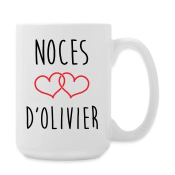Oliviers Hochzeit 59 Jahre Ehe - Große Tasse 440 ml - Weiß - Rechts