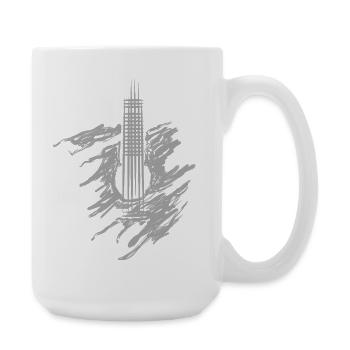 Gitarre Gitarrist Musiker - Große Tasse 440 ml - Weiß - Rechts
