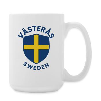 Logo du blason de l’ouest de la Suède - Grande tasse 440 ml - blanc - Droite