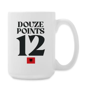 Doze Points 12 Drapeau albanais Eurovision - Grande tasse 440 ml - blanc - Droite