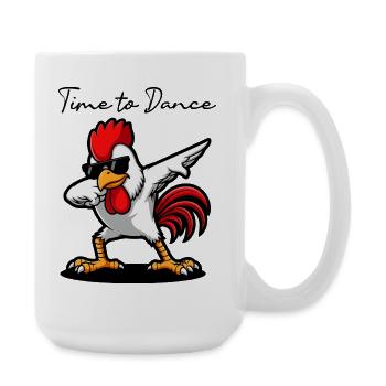 Les lunettes de soleil dansent coquinement - Grande tasse 440 ml - blanc - Droite