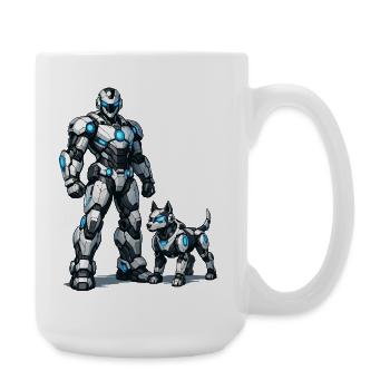 Combat Robot Duo: Metallic Companions - Large Mug 440 ml - white - Right