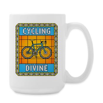 Cycling Stained Glass - Large Mug 440 ml - white - Right