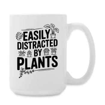 Easily Distracted by Plants - Large Mug 440 ml - white - Right