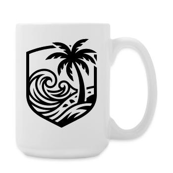 Océan de plage des palmiers - Grande tasse 440 ml - blanc - Droite