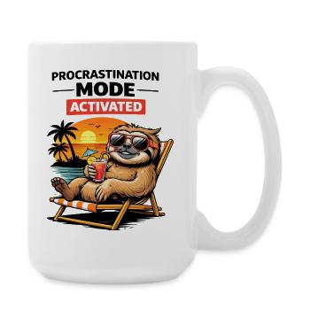 Activated Sloth Beach Chill - Large Mug 440 ml - white - Right