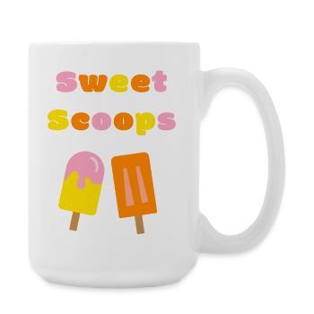Sweet Scoops Pop Art - Große Tasse 440 ml - Weiß - Rechts