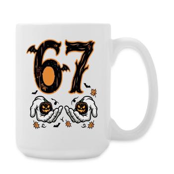 67 Halloween Hands Crest - Large Mug 440 ml - white - Right