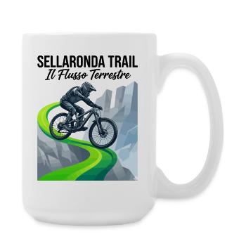 Sellaronda Neon Summit MTB Rider - Large Mug 440 ml - white - Right