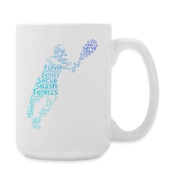 Idée cadeau pour un tennis avec tennis - Grande tasse 440 ml - blanc - Droite