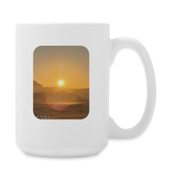 Wüstensonne am Horizont - Große Tasse 440 ml - Weiß - Rechts