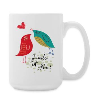 Familie ist Alles - Große Tasse 440 ml - Weiß - Rechts