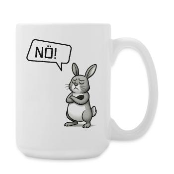 Sturer Hase sagt NÖ! – Witziges Statement - Große Tasse 440 ml - Weiß - Rechts