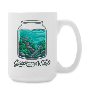 Aquascaping Aquarium Garten Kunst - Große Tasse 440 ml - Weiß - Rechts