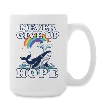 Never give up Hope - Large Mug 440 ml - white - Right
