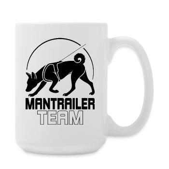 Basenji Mantrailer Équipe de Chiens de Sport Chiens Wilsigns - Grande tasse 440 ml - blanc - Droite