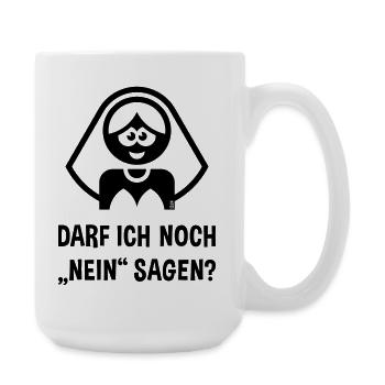 Braut – Darf Ich Noch „Nein“ Sagen? (JGA / Black) - Große Tasse 440 ml - Weiß - Rechts
