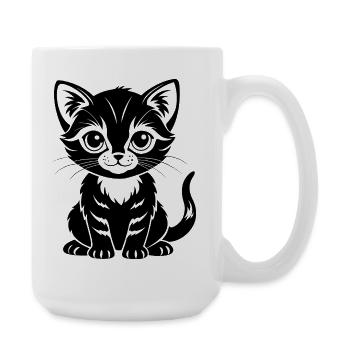 Cute Cat - Large Mug 440 ml - white - Right
