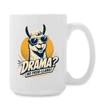 Drama No Prob Llama Humor - Large Mug 440 ml - white - Right