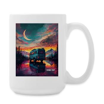 COSMIC TRIP - Surreal Van Life Architecture Art - Grande tasse 440 ml - blanc - Droite
