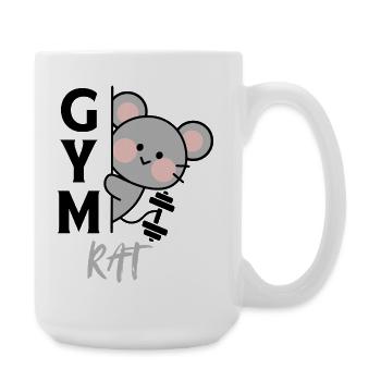 Kawaii Coin Mouse - Large Mug 440 ml - white - Right