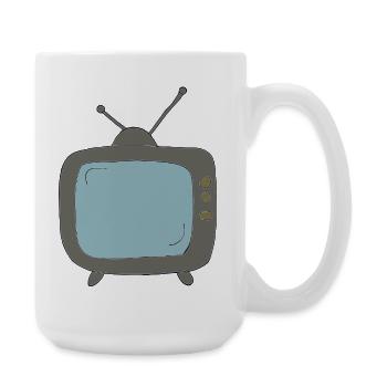 Style de bande dessinée TV - Grande tasse 440 ml - blanc - Droite