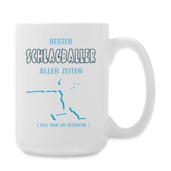Bester Schlagball Spieler Schlagballer Baseball - Große Tasse 440 ml - Weiß - Rechts