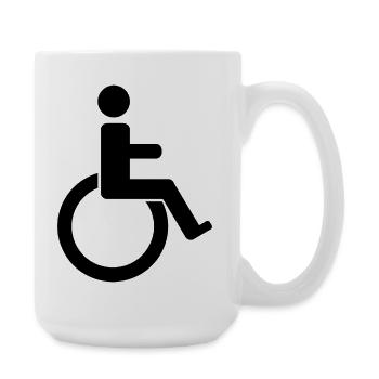 Panneau de handicap - Grande tasse 440 ml - blanc - Droite