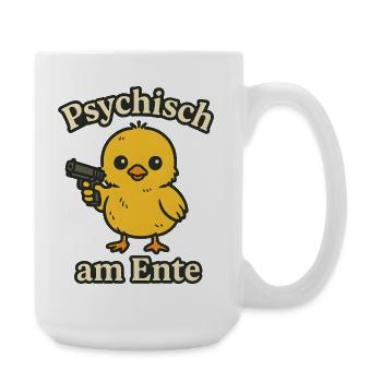 Ich Bin Am Ende Psychisch am Ente - Große Tasse 440 ml - Weiß - Rechts