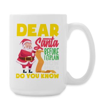 Lustiges Weihnachten Weihnachtsgeschenk Xmas Shirt - Große Tasse 440 ml - Weiß - Rechts