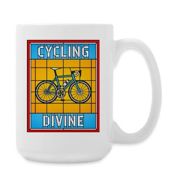 Cycling Divine Stained Glass Bicycle - Large Mug 440 ml - white - Right