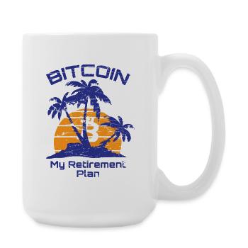 Bitcoin my retirement plan B Krypto - Große Tasse 440 ml - Weiß - Rechts