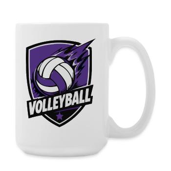Purple Shield Volleyball Logo - Large Mug 440 ml - white - Right