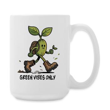Ecological Plant on a hike - Large Mug 440 ml - white - Right