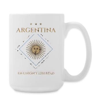 Argentine  vintage -En union et liberté - Grande tasse 440 ml - blanc - Droite